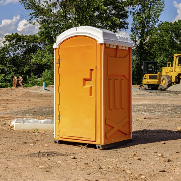 how often are the portable restrooms cleaned and serviced during a rental period in Jachin Alabama